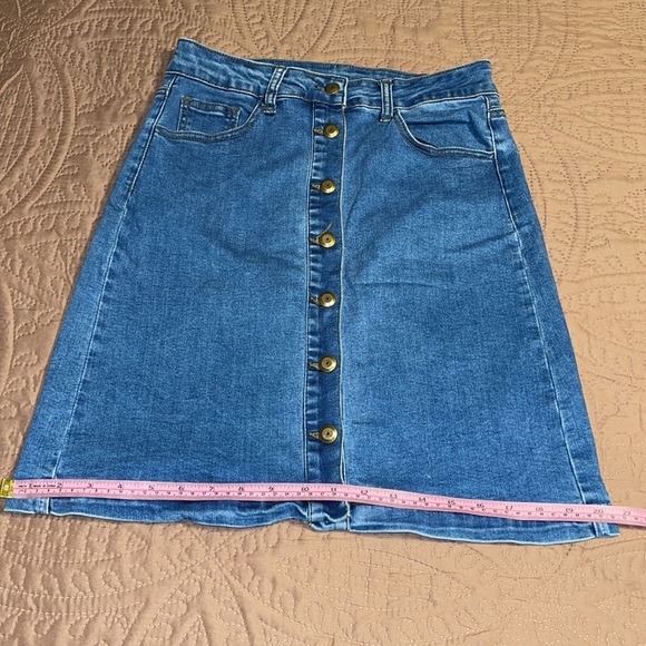 Button Up Denim Skirt - Like New! - Picture 3 of 4